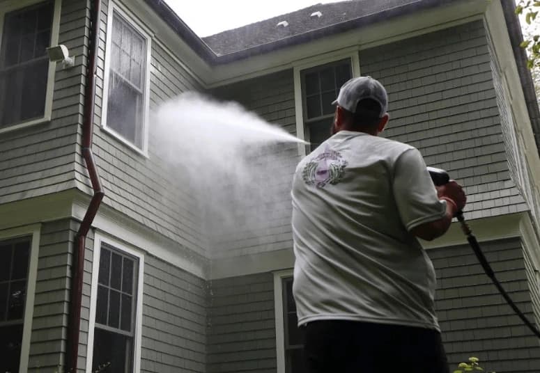 Commercial pressure washing service by Green Power Washing at Green business